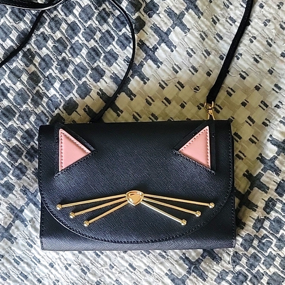 New Kate Spade Winni Jazz Things Up Cat Wallet Crossbody